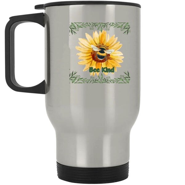 Bumble Bee and Sunflower Travel Mug Thumbnail